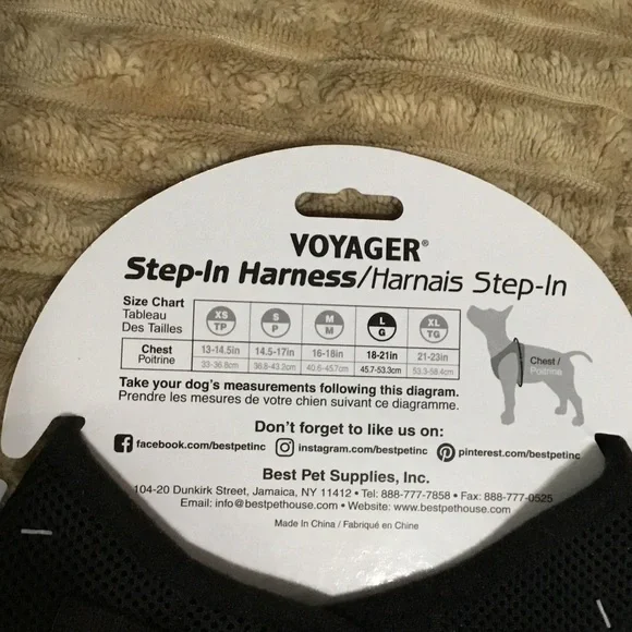 Voyager Black Step-In Dog Harness W/reflective strips, size large, NWT. - Picture 5 of 8
